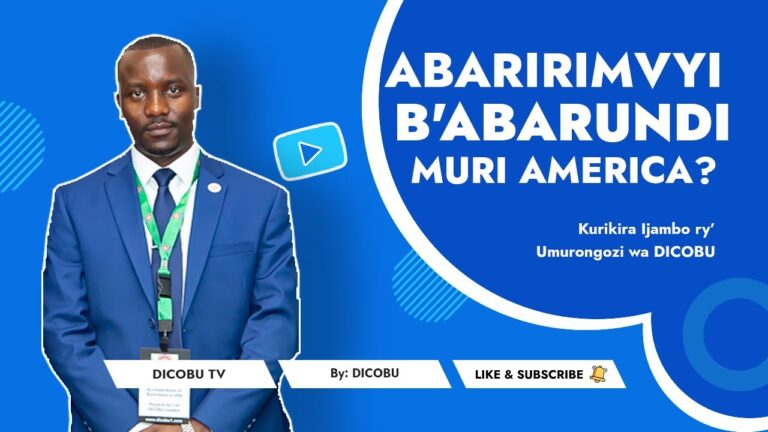 ABARIRIMVYI B’ABARUNDI BAGIYE KUMENYEKANISHWA MURI AMERICA || IJAMBO RYA SAMUEL NDAYIRAGIJE